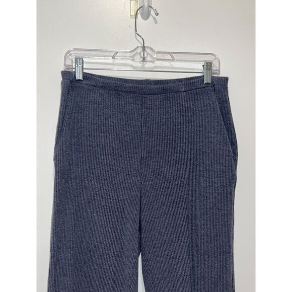 Eileen Fisher Blue Tencel Stretch Cropped Straight Ribbed Pants Women's Size S - Picture 3 of 13